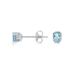 WHITE GOLD AQUAMARINE STUDS WE3342Q