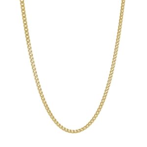 ITALGEM STEEL GOLD IP POLISHED CURB CHAIN SYN22-22