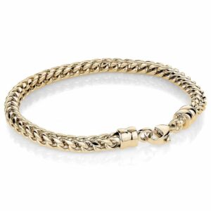 ITALGEM STEEL GOLD-IP ROUND FRANCO BRACELET SMB211