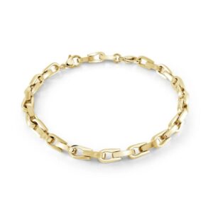 ITALGEM STEEL GOLD-IP BRUSHED LINK BRACELET SMB617