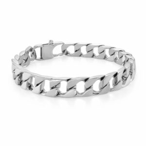 ITALGEM STEEL FLAT CURB BRACELET SMB766-8.5