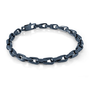ITALGEM STEEL BLUE-IP MATTE LINK BRACELET SMB715-8.5