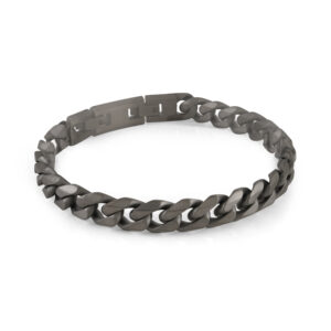 ITALGEM STEEL CURB CHAIN BRACELET SMB692