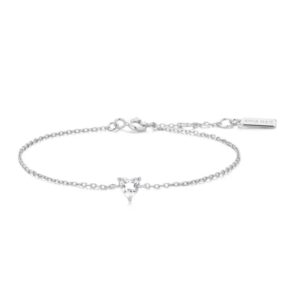 ANIA HAIE SILVER SPARKLE HEART BRACELET B074-01H