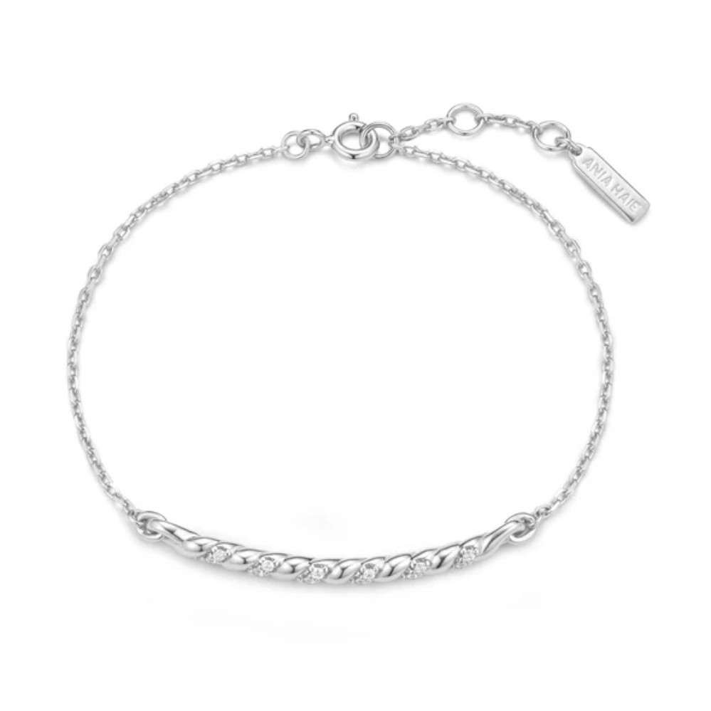 ANIA HAIE SILVER TWISTED BAR BRACELET B072-02H