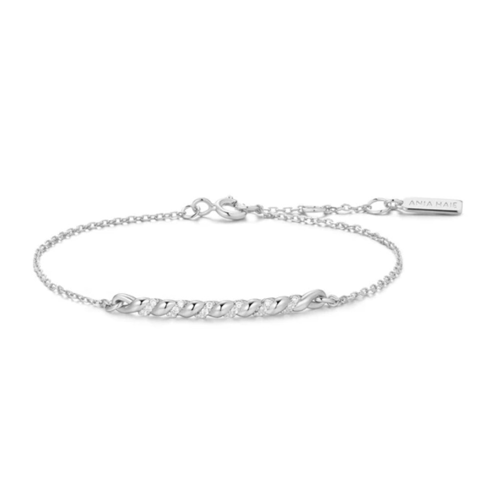 ANIA HAIE SILVER TWISTED BAR BRACELET B072-02H