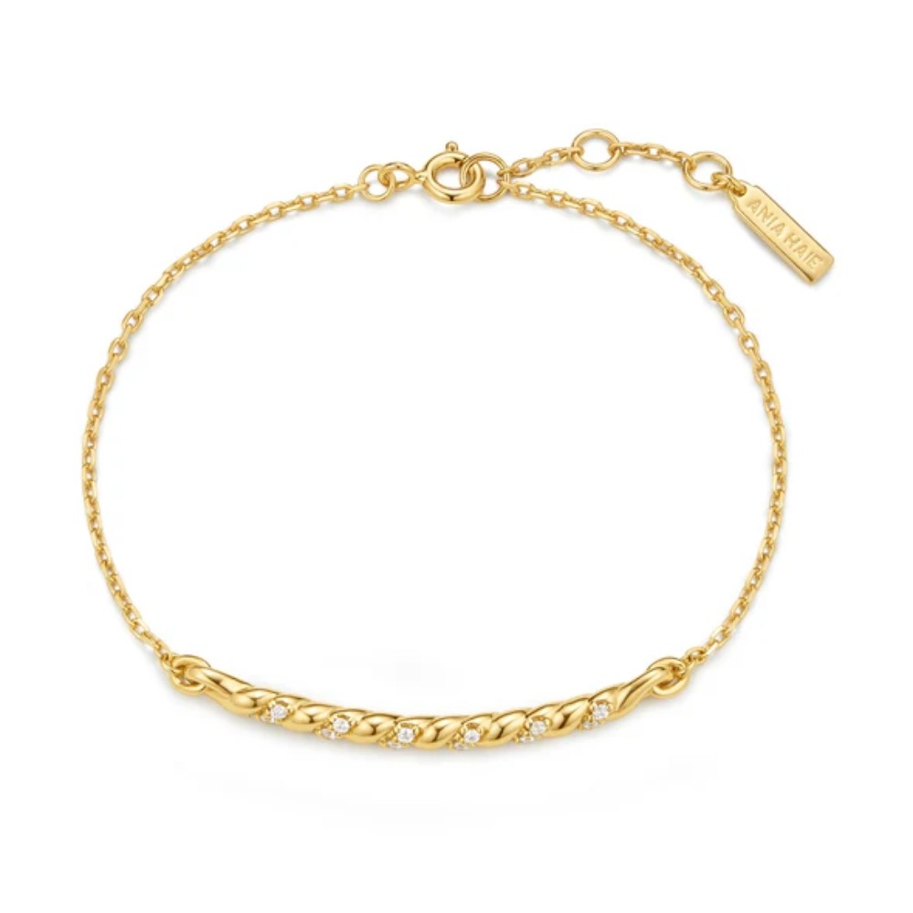 ANIA HAIE GOLD TWISTED BAR BRACELET B072-02G
