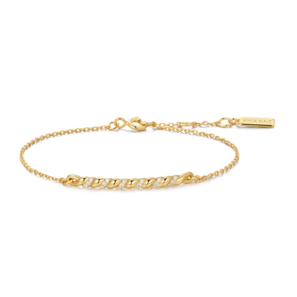 ANIA HAIE GOLD TWISTED BAR BRACELET B072-02G