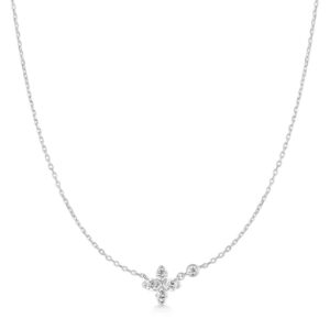 ANIA HAIE SILVER SPARKLING LUCKY CLOVER NECKLACE N074-04H