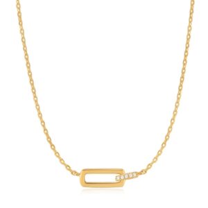 ANIA HAIE GOLD GLAM INTERLOCK NECKLACE N037-01G