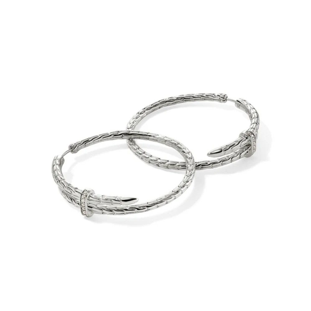 JOHN HARDY SPEAR HOOP EARRINGS EBP9012472DI