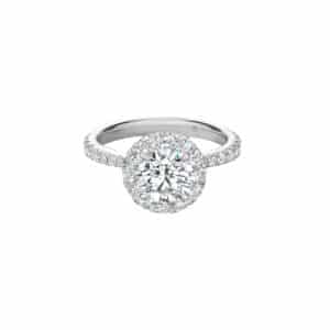 HEARTS ON FIRE PLATINUM VELA HALO RING UU2641PTIV20306500