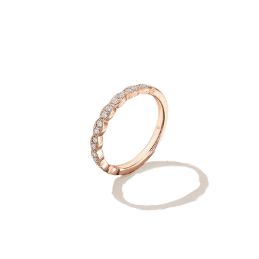 HEARTS ON FIRE LORELEI FLORAL MILGRAIN DIAMOND BAND UU15638RGHV0156500