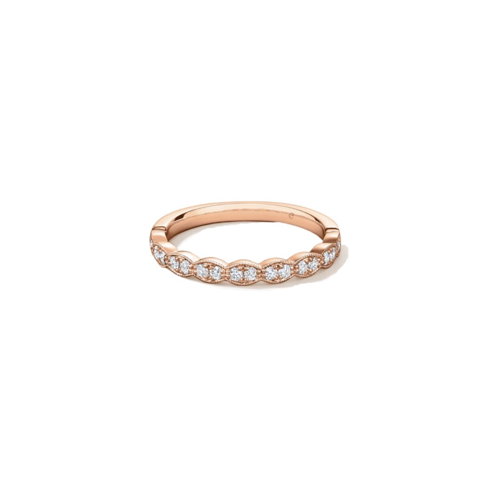 HEARTS ON FIRE LORELEI FLORAL MILGRAIN DIAMOND BAND UU15638RGHV0156500