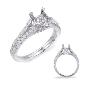 WHITE GOLD DIAMOND SEMI-MOUNT EN7635-1WG