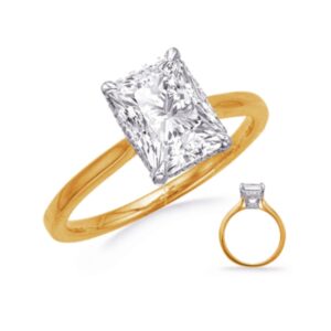 YELLOW & WHITE GOLD DIAMOND SEMI-MOUNT EN8344-11X9ECYW
