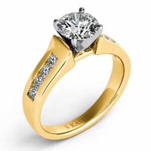 YELLOW GOLD DIAMOND SEMI-MOUNT EN6648YG