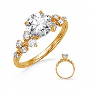 YELLOW GOLD DIAMOND SEMI-MOUNT EN8400YG