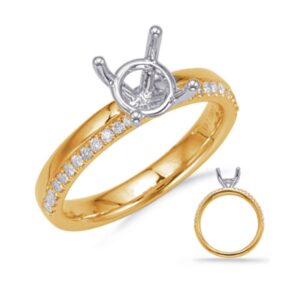 YELLOW GOLD DIAMOND SEMI-MOUNT EN8136-15YG