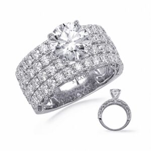 WHITE GOLD DIAMOND SEMI-MOUNT EN8391-2WG