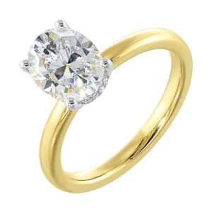 YELLOW & WHITE GOLD DIAMOND SEMI-MOUNT W4710ON200SM-4YW