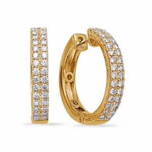 YELLOW GOLD DIAMOND EARRING E8165YG