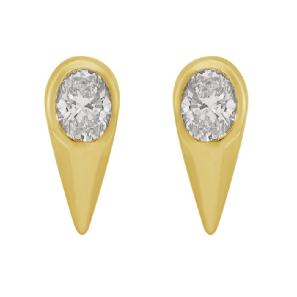 YELLOW GOLD DIAMOND EARRINGS E8244YG