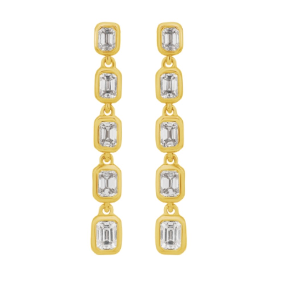 YELLOW GOLD DIAMOND EARRINGS E8302YG