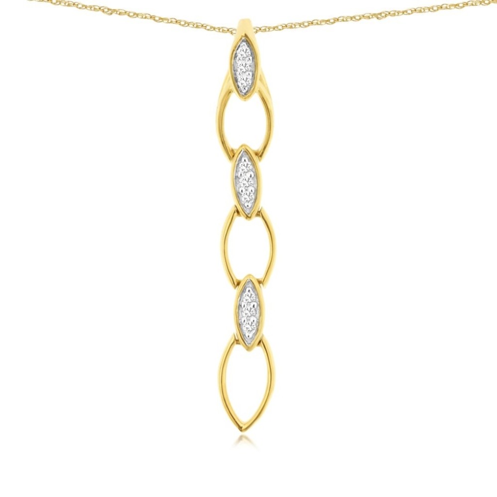 YELLOW GOLD DIAMOND PENDANT H4160D