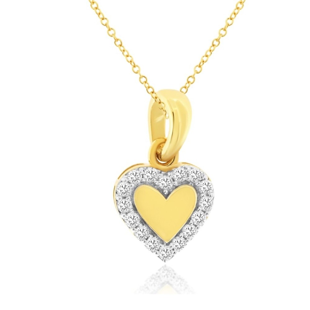 YELLOW GOLD DIAMOND PENDANT H4103D
