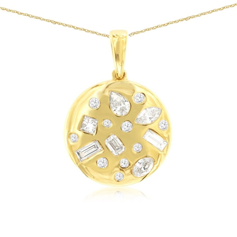 YELLOW GOLD DIAMOND PENDANT H3970D