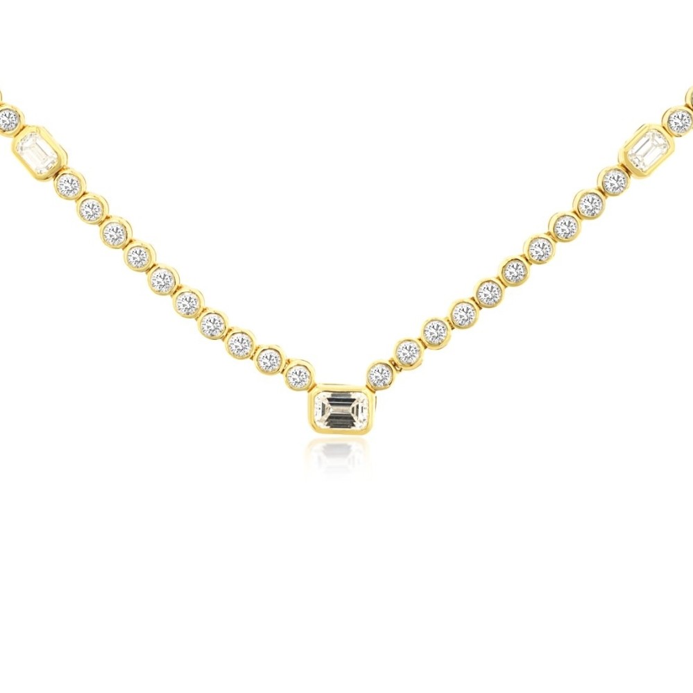 YELLOW GOLD DIAMOND NECKLACE H4117D