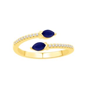 YELLOW GOLD SAPPHIRE & DIAMOND RING C5853-SYG