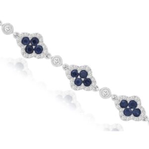 WHITE GOLD SAPPHIRE & DIAMOND BRACELET WH2985S