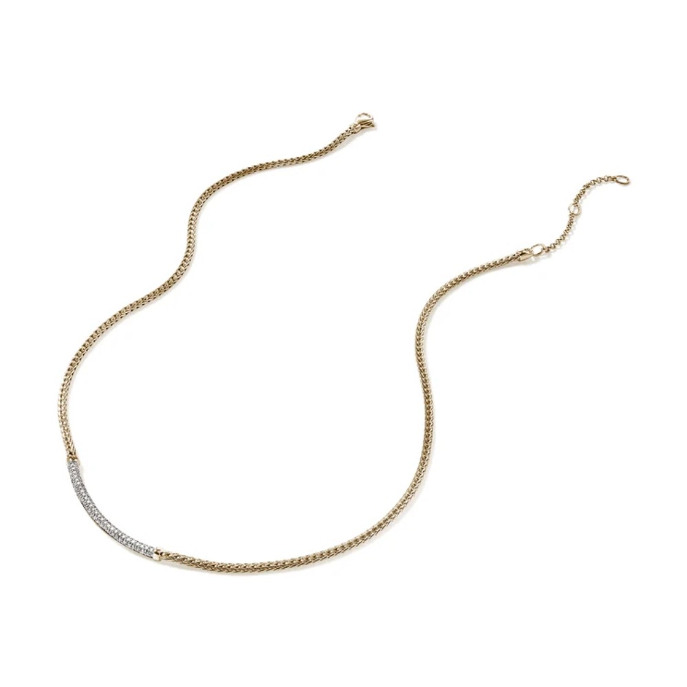 JOHN HARDY ESSENTIAL PAVE NECKLACE NGGX986982DIX16-18