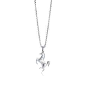 ITALGEM STEEL HORSE PENDANT NECKLACE SP468