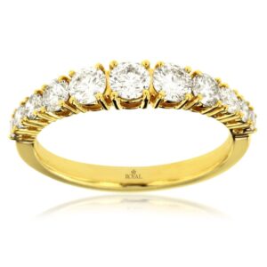 YELLOW GOLD DIAMOND WEDDING BAND C9801D