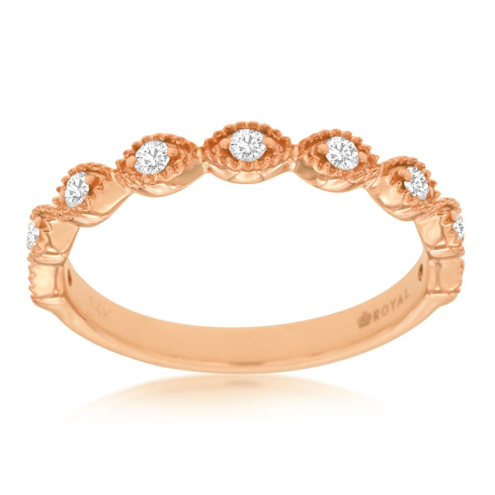 ROSE GOLD DIAMOND WEDDING BAND PC8435D