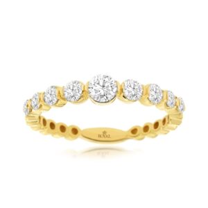 YELLOW GOLD DIAMOND WEDDING BAND H3521D