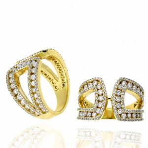 YELLOW GOLD DIAMOND RING R12951D