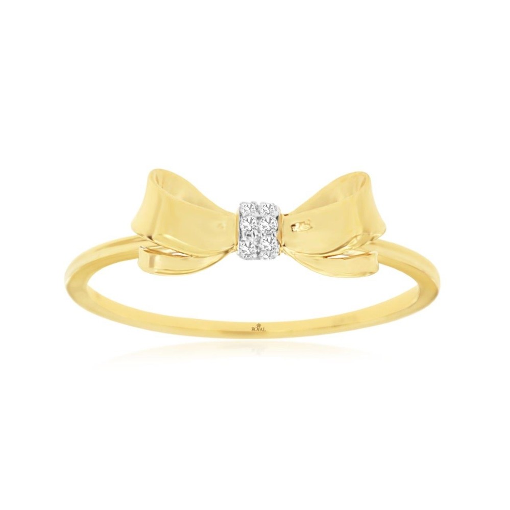 YELLOW GOLD DIAMOND RING H2909D