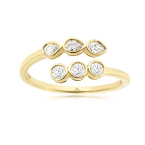 YELLOW GOLD DIAMOND RING H3608D