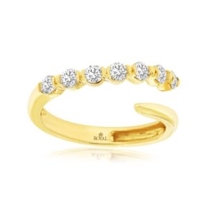 YELLOW GOLD DIAMOND WEDDING BAND H3514D