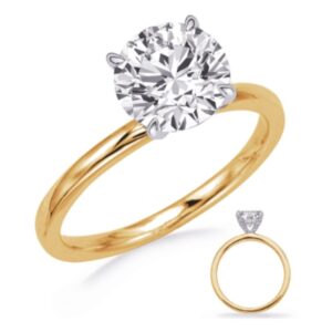 YELLOW & WHITE GOLD DIAMOND SEMI-MOUNT EN8372-2.5YW