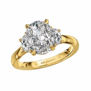 YELLOW GOLD DIAMOND SEMI-MOUNT ENGAGEMENT RING 160078-OV200SP