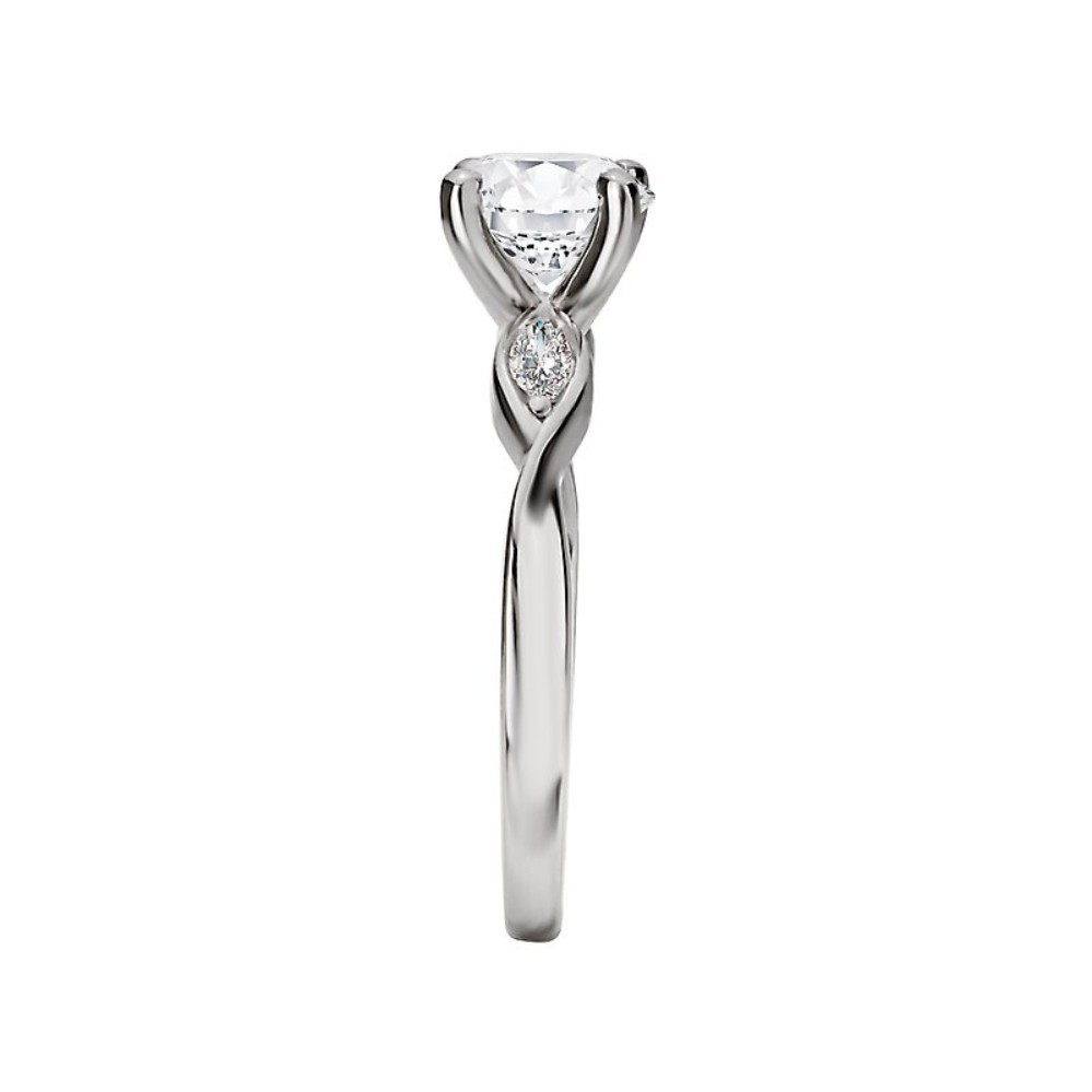 WHITE GOLD DIAMOND SEMI-MOUNT 160138-RD100