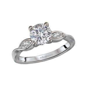 WHITE GOLD DIAMOND SEMI-MOUNT 160138-RD100