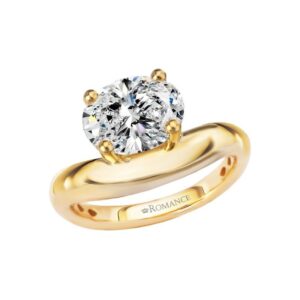 YELLOW GOLD HIDDEN HALO DIAMOND SEMI MOUNT 160276-OV200Y