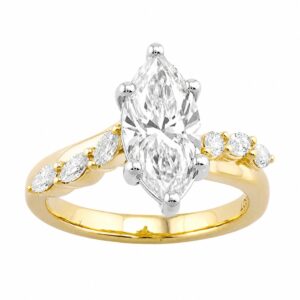 YELLOW & WHITE GOLD DIAMOND SEMI-MOUNT W7182MN200SM-4YW