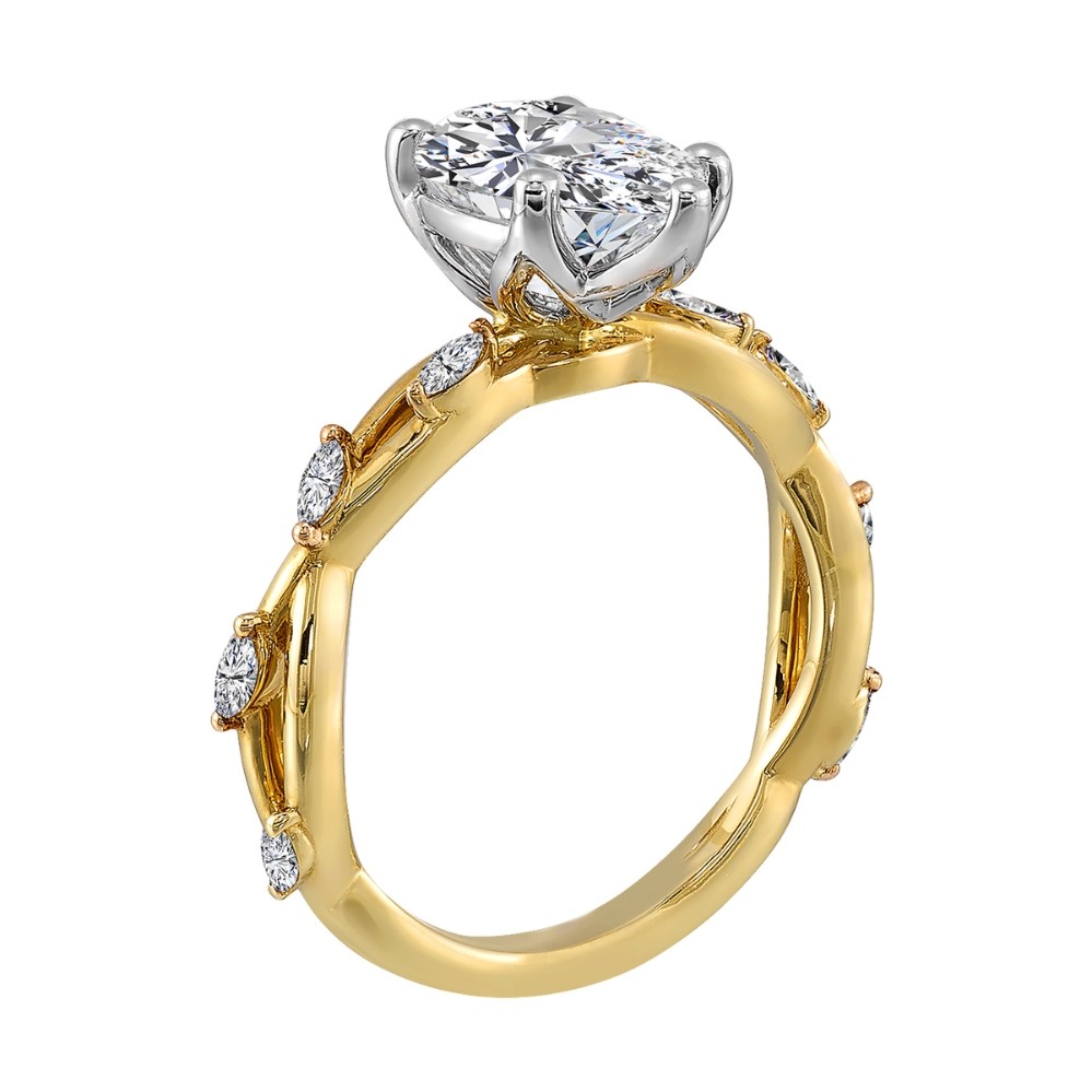 YELLOW GOLD DIAMOND SEMI-MOUNT W7041SN200SM-4YW